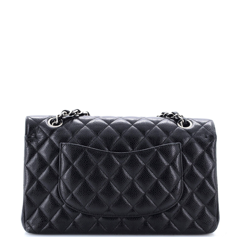 Classic Double Flap Bag Quilted Caviar Medium