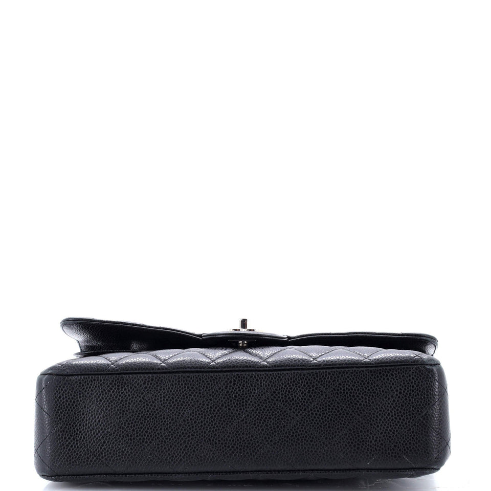 Classic Double Flap Bag Quilted Caviar Medium