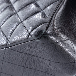 Classic Double Flap Bag Quilted Caviar Medium