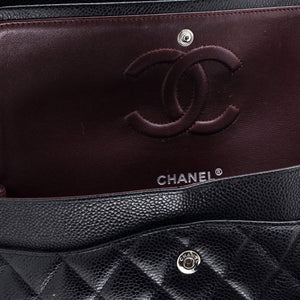 Classic Double Flap Bag Quilted Caviar Medium