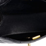 Classic Single Flap Top Handle Bag Quilted Lambskin Mini