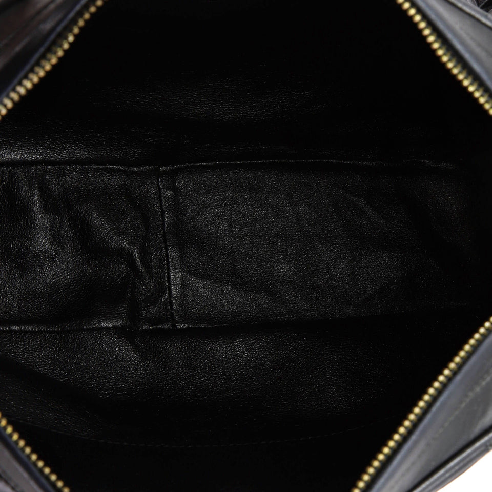 Vintage Camera Tassel Bag Quilted Leather Large