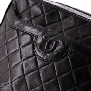 Vintage Camera Tassel Bag Quilted Leather Large