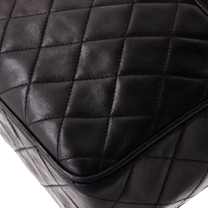 Vintage Camera Tassel Bag Quilted Leather Large