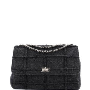 Chocolate Bar Mademoiselle Flap Bag Quilted Wool Jumbo