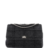 Chocolate Bar Mademoiselle Flap Bag Quilted Wool Jumbo
