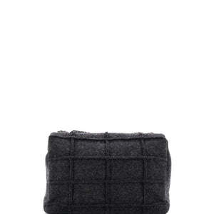 Chocolate Bar Mademoiselle Flap Bag Quilted Wool Jumbo