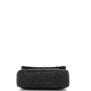 Chocolate Bar Mademoiselle Flap Bag Quilted Wool Jumbo