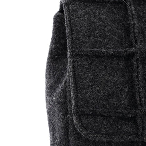 Chocolate Bar Mademoiselle Flap Bag Quilted Wool Jumbo