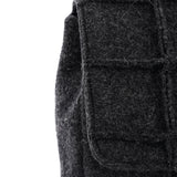 Chocolate Bar Mademoiselle Flap Bag Quilted Wool Jumbo