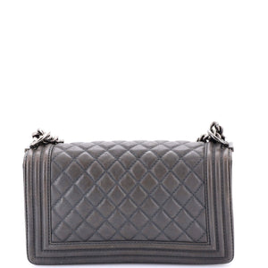 Paris-Dallas Boy Flap Bag Quilted Calfskin with Metal Adornments Old Medium