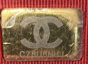 CC Compartment Chain Top Handle Bag Quilted Lambskin Mini