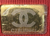 CC Compartment Chain Top Handle Bag Quilted Lambskin Mini