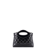 31 Shopping Bag Clutch with Chain Quilted Shiny Crumpled Calfskin Small