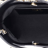31 Shopping Bag Clutch with Chain Quilted Shiny Crumpled Calfskin Small