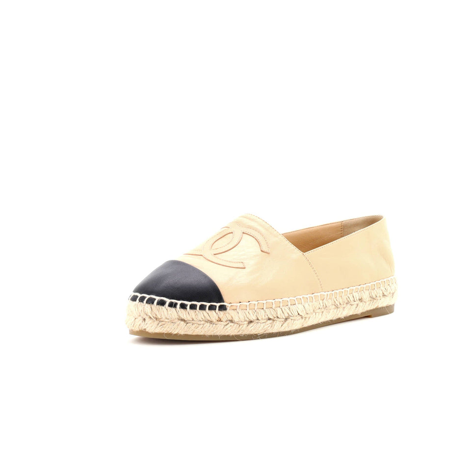 Women's CC Cap Toe Espadrilles Leather