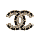 Vintage Allure Chain CC Brooch Metal with Lambskin and Crystal