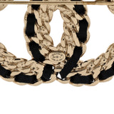 Vintage Allure Chain CC Brooch Metal with Lambskin and Crystal
