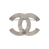 Baguette CC Brooch Metal with Crystals