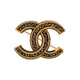 Vintage CC Brooch Textured Metal