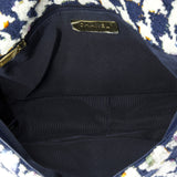 19 Flap Bag Quilted Houndstooth Tweed and Ribbon Medium