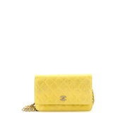 Wallet on Chain Quilted Glitter Fabric