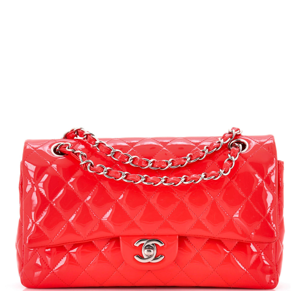 Classic Double Flap Bag Quilted Patent Medium