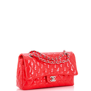 Classic Double Flap Bag Quilted Patent Medium
