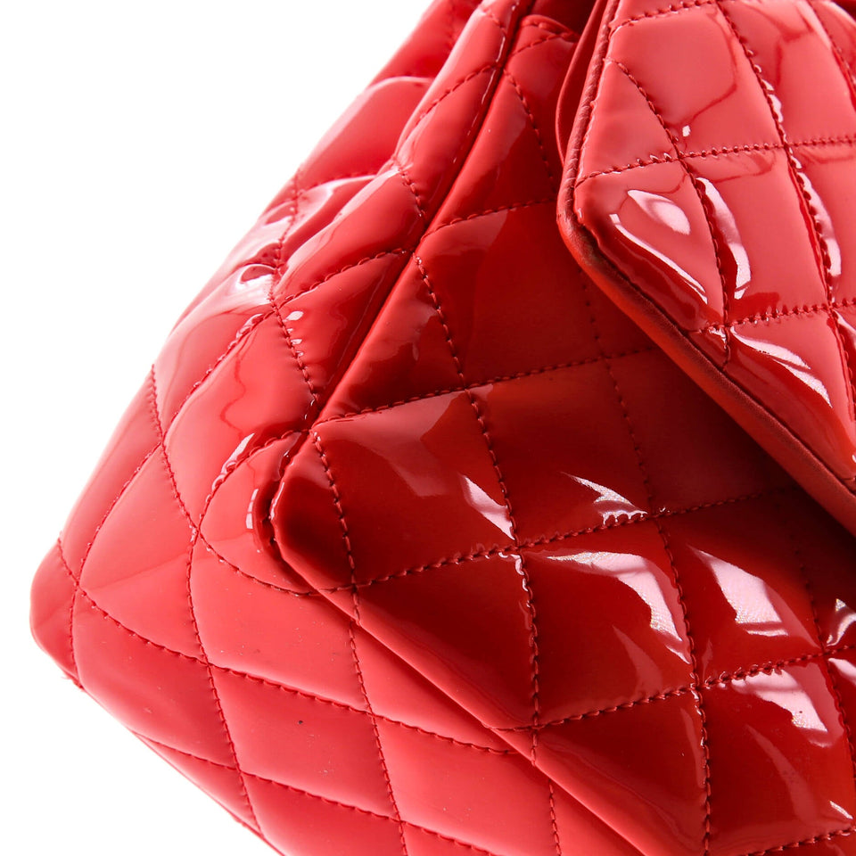 Classic Double Flap Bag Quilted Patent Medium