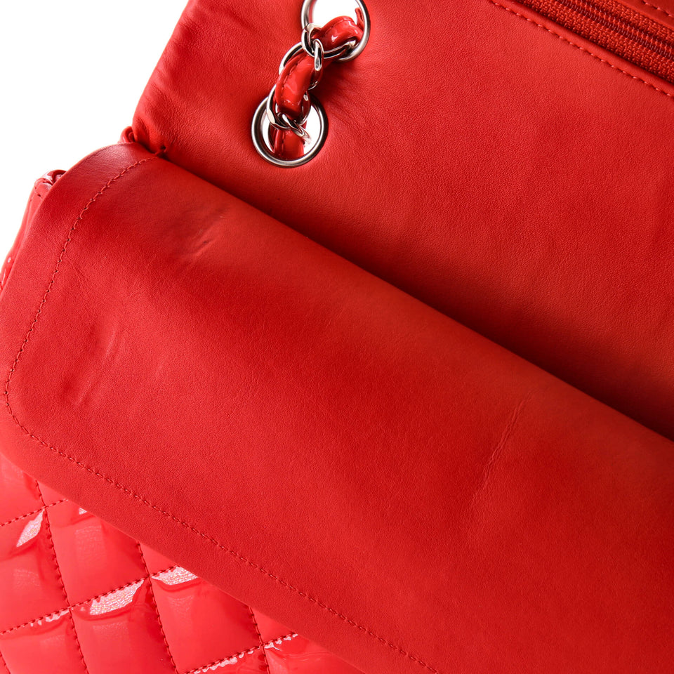 Classic Double Flap Bag Quilted Patent Medium