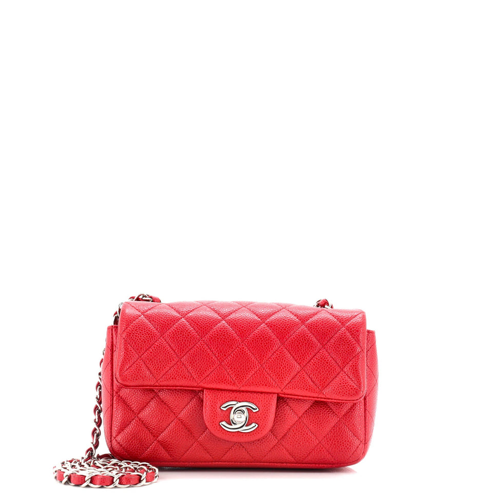 Classic Single Flap Bag Quilted Caviar Mini
