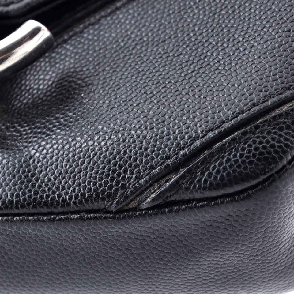 Macro Flap Bag Chevron Caviar Small