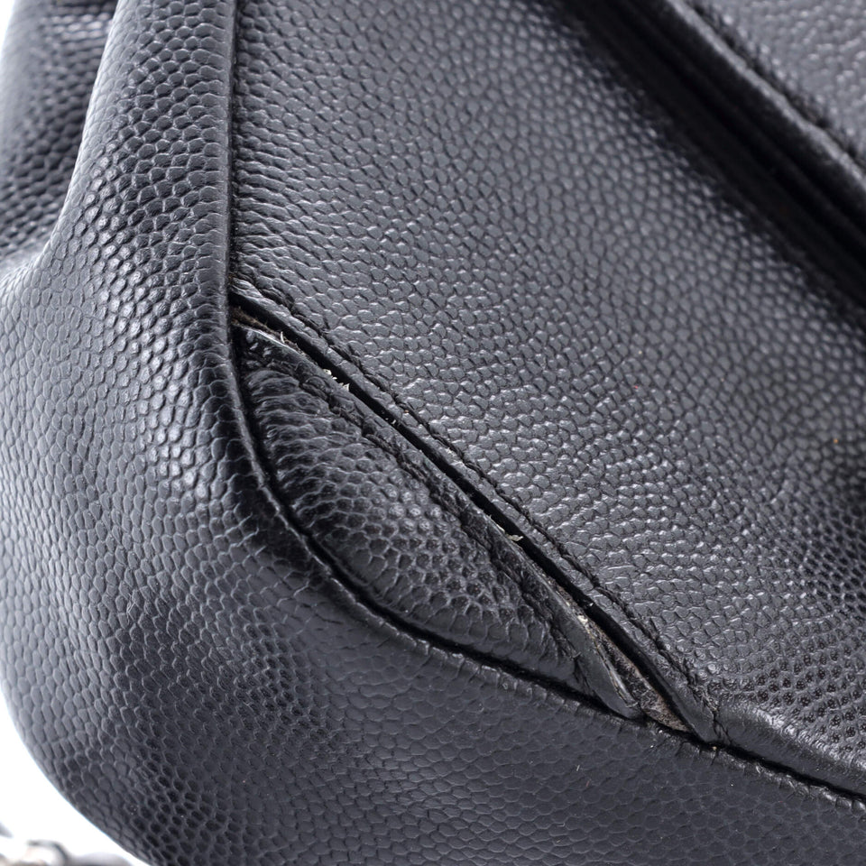 Macro Flap Bag Chevron Caviar Small