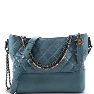 Gabrielle Hobo Quilted Goatskin and Patent Medium