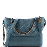 Gabrielle Hobo Quilted Goatskin and Patent Medium