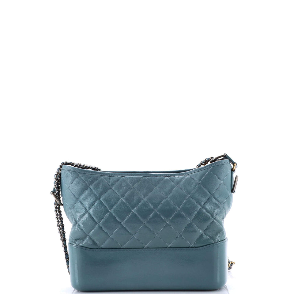 Gabrielle Hobo Quilted Goatskin and Patent Medium