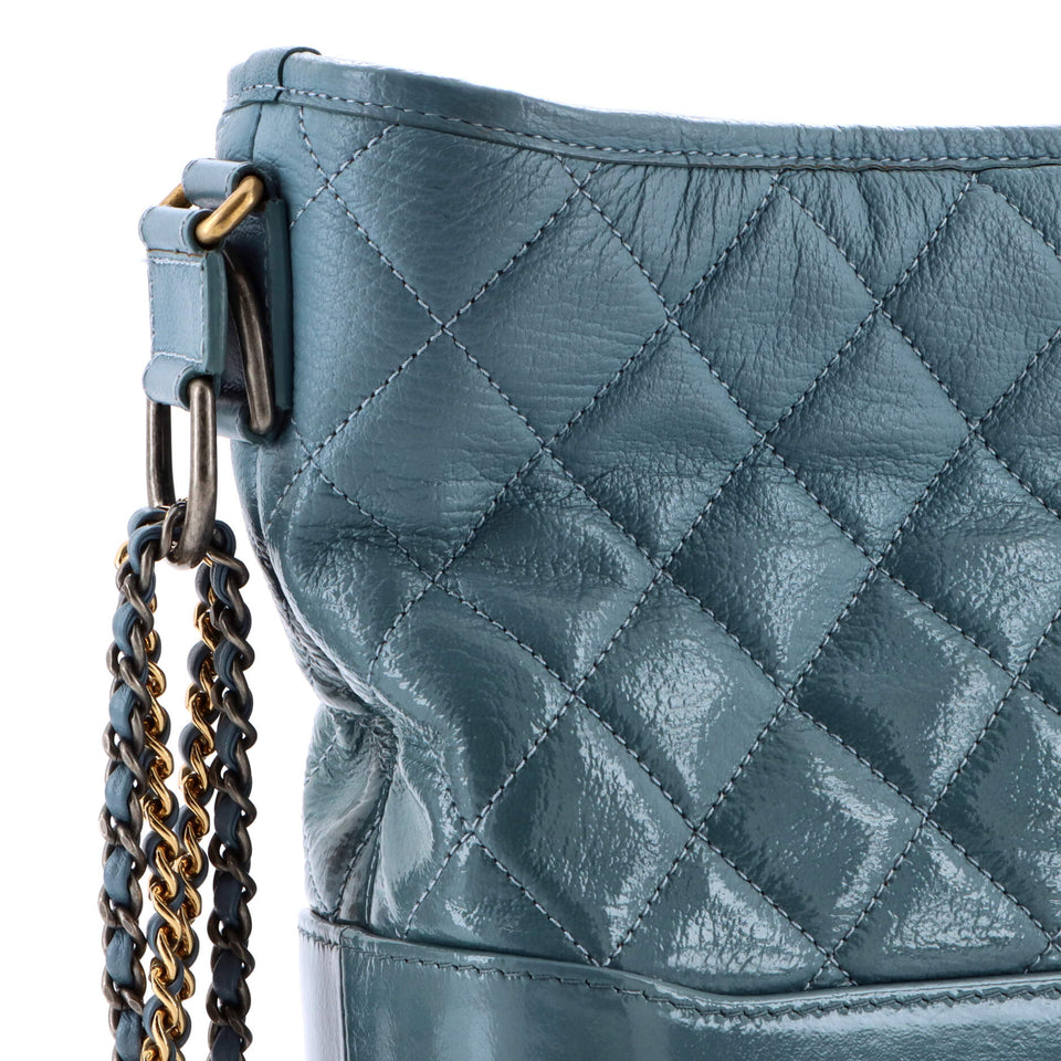 Gabrielle Hobo Quilted Goatskin and Patent Medium