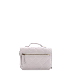 Business Affinity Flap Clutch with Chain Quilted Caviar