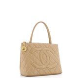 Medallion Tote Quilted Caviar