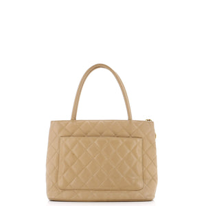 Medallion Tote Quilted Caviar