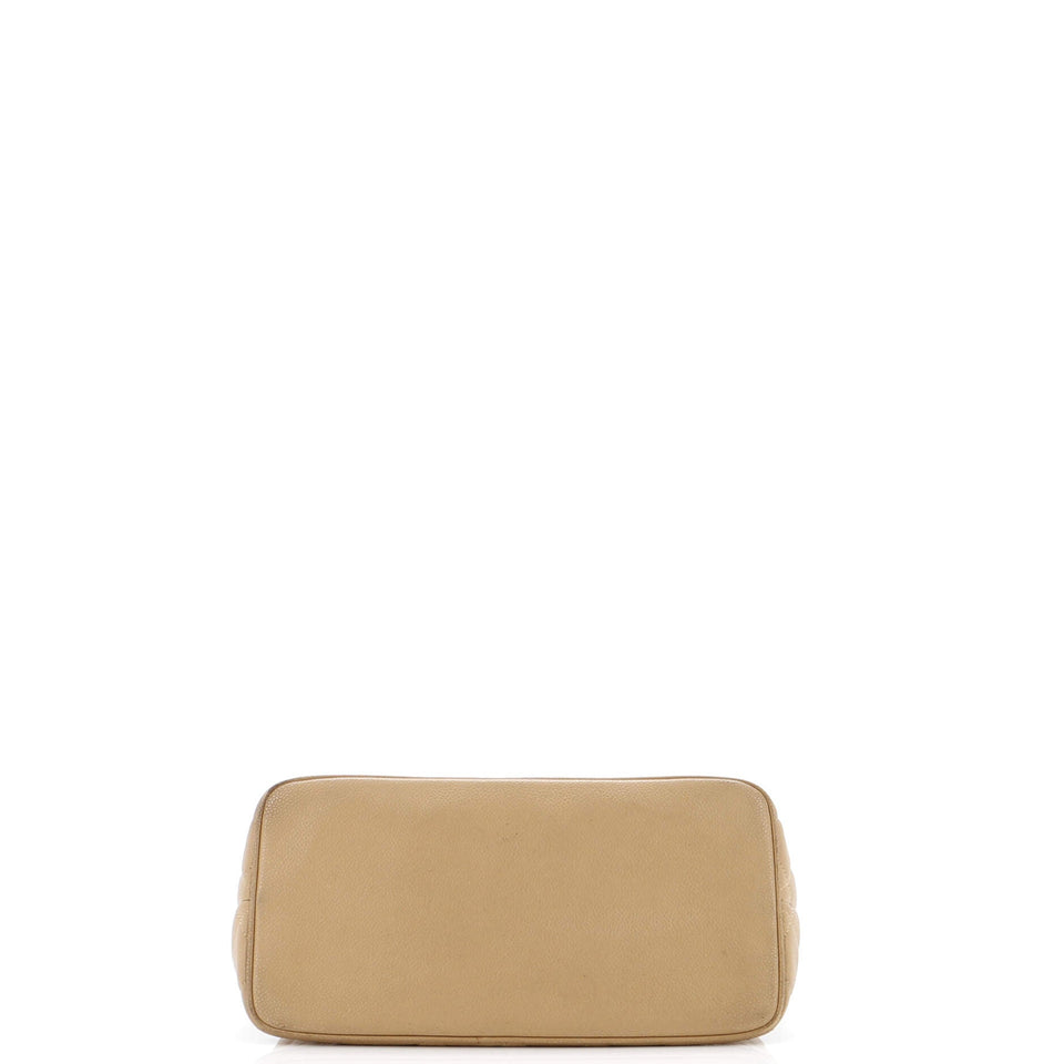 Medallion Tote Quilted Caviar