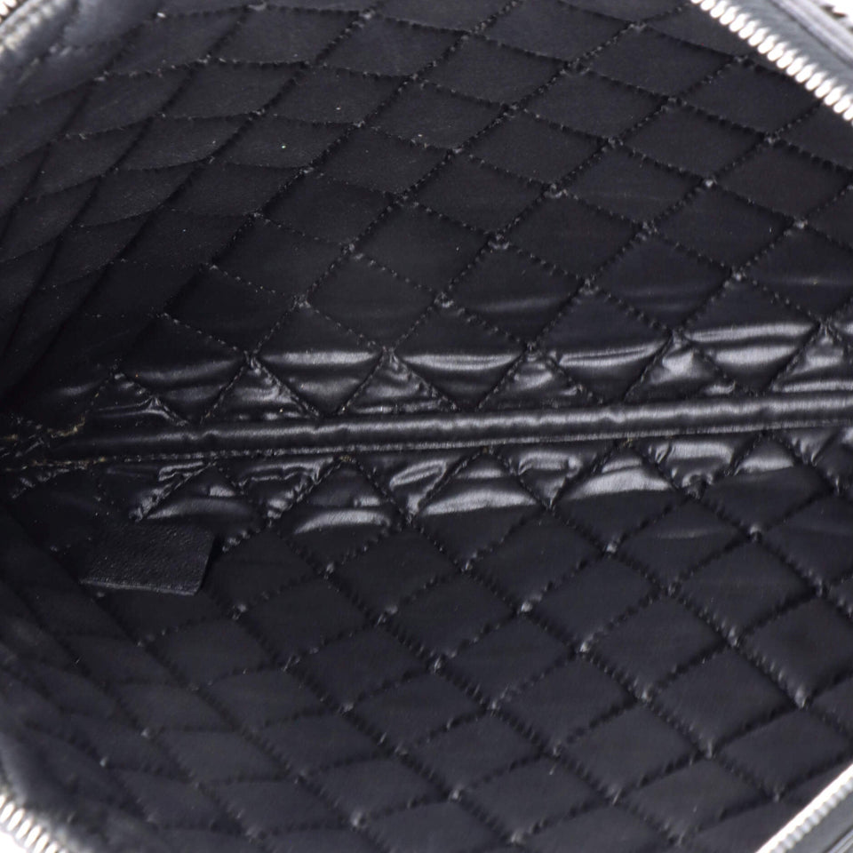 Boy O Case Clutch Quilted Lambskin with Chain Detail Large