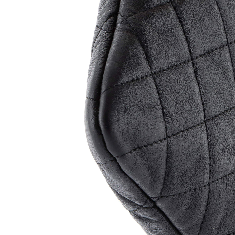 Boy O Case Clutch Quilted Lambskin with Chain Detail Large