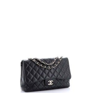 Classic Single Flap Bag Quilted Caviar Jumbo
