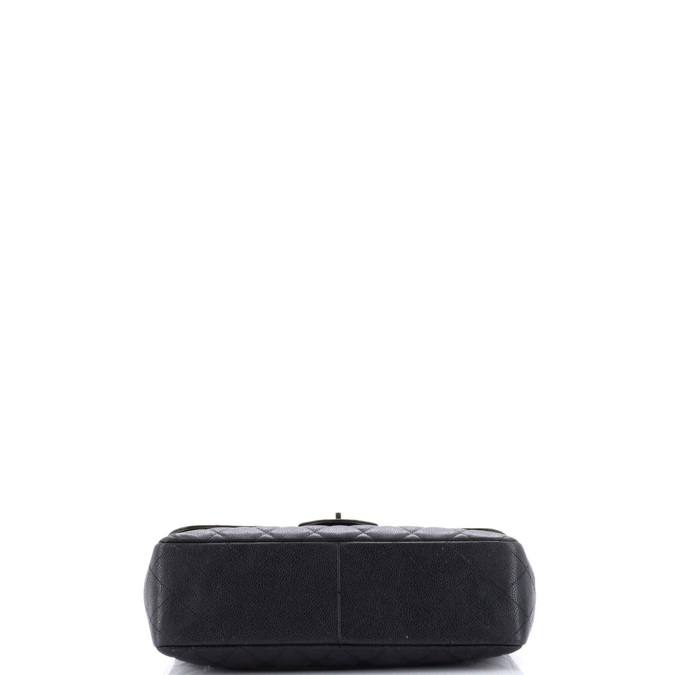 Classic Single Flap Bag Quilted Caviar Jumbo