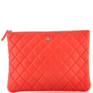 O Case Clutch Quilted Lambskin Medium