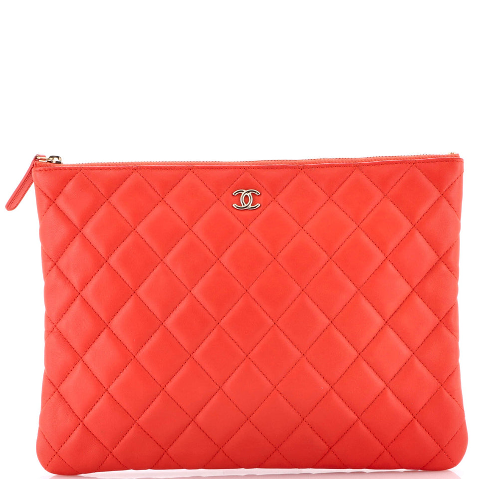 O Case Clutch Quilted Lambskin Medium