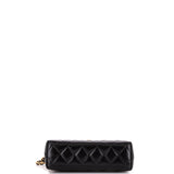 Kelly Top Handle Shopping Bag Quilted Shiny Aged Calfskin Mini