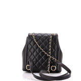 Duma Pockets Drawstring Backpack Quilted Caviar Small