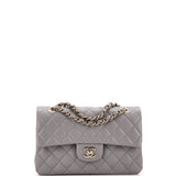 Classic Double Flap Bag Quilted Caviar Small